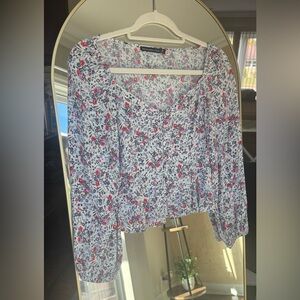Abercrombie & Fitch Floral Blouse - Red and Blue